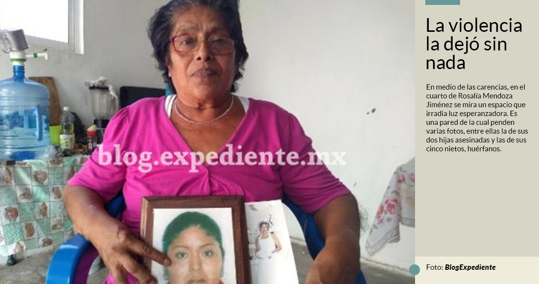 Le mataron a una hija que tenía dos niños. Le mataron a la otra, con tres. Hoy vive de la caridad