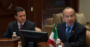 Enrique Peña Nieto y Felipe Calderón, ex presidentes de México. Foto: Cuartoscuro. 