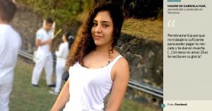 “Perdóname hija; no trabajé lo suficiente para poder pagar tu rescate, y te dieron muerte...”