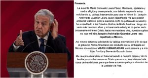El Presidente dio a conocer a través de Twitter la carta que recibió de parte de la madre de "El Chapo" Guzmán. Foto: Cuartoscuro/Twitter