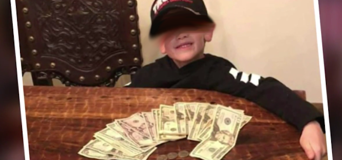 Dinero recaudado por Benton tras la venta de chocolate. Foto: Captura de pantalla.