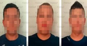 Los elementos de la policía estatal fueron detenidos por autoridades de la Fiscalía General del Estado. Foto: FGE 