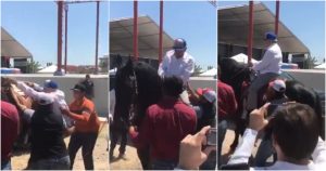 AMLO montó a "Sansón", 