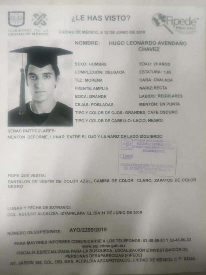 JusticiaParaLeo - Otro estudiante secuestrado, torturado, asfixiado hasta la muerte en la CdMx; tenía 29 años Fba2987e-aa40-4a64-825e-1870e1bebc55