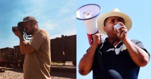 Gina Garibo: “La ayuda humanitaria está siendo criminalizada, algo aberrante en el gobierno de la 4T. Nos parece que se pretende castigar a Irineo y a Cristóbal con el objetivo de darnos una lección a quienes nos mostramos solidarios con los migrantes”. Foto: Especial