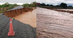 Las autoridades han emitido un aviso de precaución ya que la Comisión Nacional del Agua (Conagua) reportó una fuerte crecida en el Arroyo El Zanjón. Por ello, cerraron la circulación en la carretera Carbó- Rayón. Foto: Proyecto Puente. 