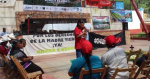 Indígenas rechazan Tren Maya, Transísmico y explotación del agua. Foto: Chiapas Paralelo. 