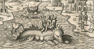 Manatí. Grabado en Nova typis transcata navigatio. 1621. John Carter Brown Library.