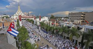 Fieles de la Iglesia de la Luz del Mundo asistieron a la “Santa Cena”, en el marco de la “Santa Convocación” 2019 en la Hermosa Provincia, Jalisco. Foto: Fernando Carranza, Cuartoscuro