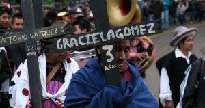 La organización Sociedad Civil Las Abejas de Acteal realizó la conmemoración de la masacre realizada por grupos paramilitares en 1997 donde mataron a 45 personas. Foto: Isabel Mateos, Cuartoscuro