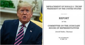 El Comité Judicial de la Cámara de Representantes publicó su informe completo sobre la destitución del Presidente Donald Trump. Foto: AP/Captura de pantallla