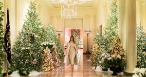 El tema para la decoración de la Casa Blanca de este año fue "The Spirit of America” . Foto: Twitter @FLOTUS