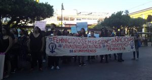 Tonalá enfurece por doble feminicidio en una semana. Foto: Chiapas Paralelo/Colectiva Mar Violeta.