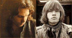 Impreso en papel verde pálido y tinta verde oliva, el poema "Oda a L.A. mientras pienso en Brian Jones, Fallecido”, escrito por Jim Morrison, solía repartirse en los conciertos de The Doors. Fotos: Especial