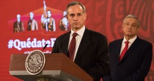 Hugo López-Gatell durante la mañanera del 4 de mayo. Foto: Cuartoscuro. 