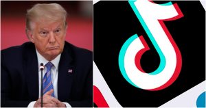 El Presidente de EU aseguró que su Gobierno analiza prohibir la aplicación como sanción. Foto: AP.