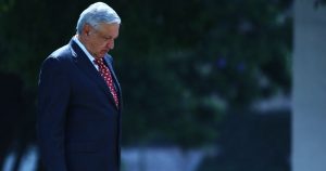 El Presidente Andrés Manuel López Obrador encabezó la ceremonia del primer aniversario de la Guardia Nacional en las inmediaciones de Campo Marte.  Foto: Galo Cañas, Cuartoscuro