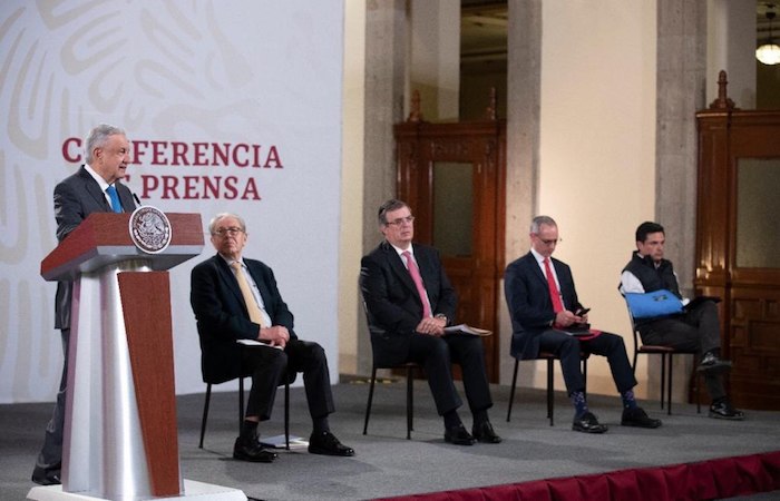 El Presidente Andrés Manuel López Obrador en su conferencia de este martes. 