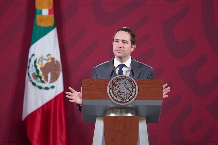 Benjamín Salinas Sada, director general de TV Azteca, también estuvo presente en la conferencia matutina del Presidente.