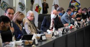 Tras dar la bienvenida a los integrantes del gabinete federal y a las y los gobernadores, Carreras López señaló que, este encuentro fortalecerá el pacto federal. Foto: Pulso