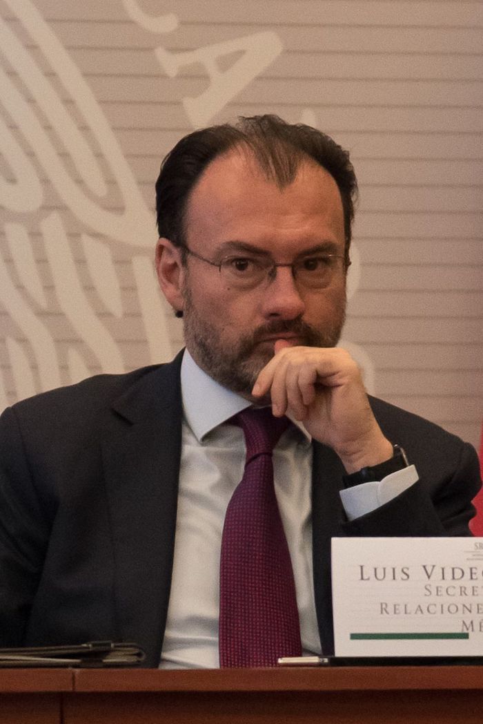 Luis Videgaray, excolaborador de Enrique Peña Nieto, en una conferencia de prensa celebrada en 2017.