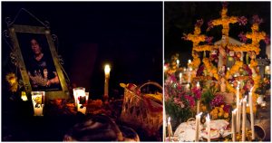 Uno de los elementos que distingue a esta celebración, son los grandes altares que se montan en los panteones o en las casas de los habitantes de las comunidades. Fotos: Cortesía 
