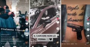 Jovenes camorristas utilizan TikTok ara mostrar su estilo de vida mafioso. Foto: Vice Italia