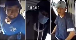 Los rostros de los tres delincuentes quedaron registradas por cámaras de seguridad. Foto: Captura de pantalla.