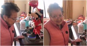 La abuelita se sorprendió al ver que Alexa la obedeció. Foto: Captura de pantalla.