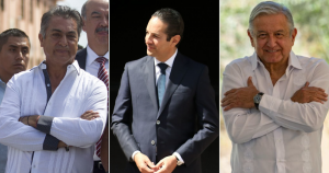 Rodríguez, Domínguez y AMLO. Fotos: Cuartoscuro. 