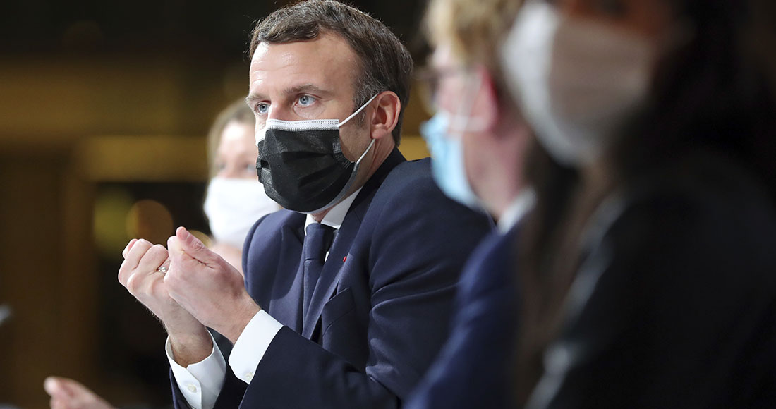 El Presidente de Francia, Emmanuel Macron, ofrece un discurso durante la Convención Ciudadana sobre el Clima, en París, el lunes 14 de diciembre de 2020. Foto: Thibault Camus, Pool, AP