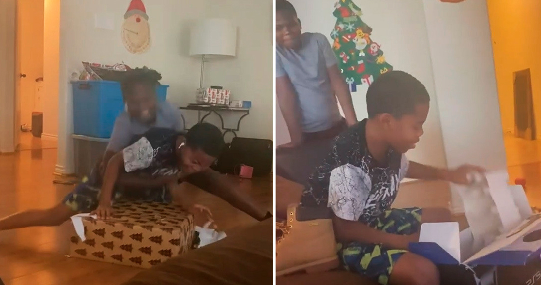 Los hijos de los Lawson desempacaron la caja del PlayStation 5 y descubrieron que su papá les había jugado una broma. Foto: Instagram c_law731