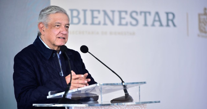 Presidente Andrés Manuel López Obrador, quien desde el domingo anunció que dio positivo a COVID-19.