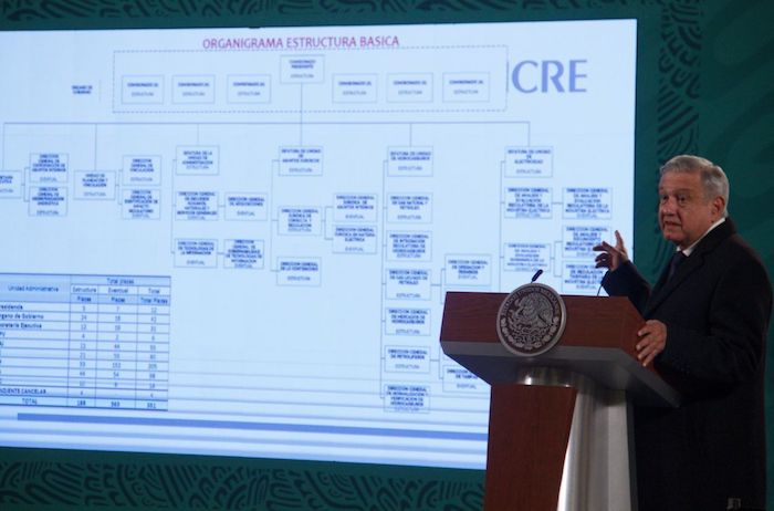 Andrés Manuel López Obrador, Presidente de México, durante la conferencia diaria que lleva a cabo en Palacio Nacional. 
