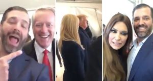 Un video de Donald Trump jr. muestra los festejos durante las protestas en Washington. Foto: Especial.
