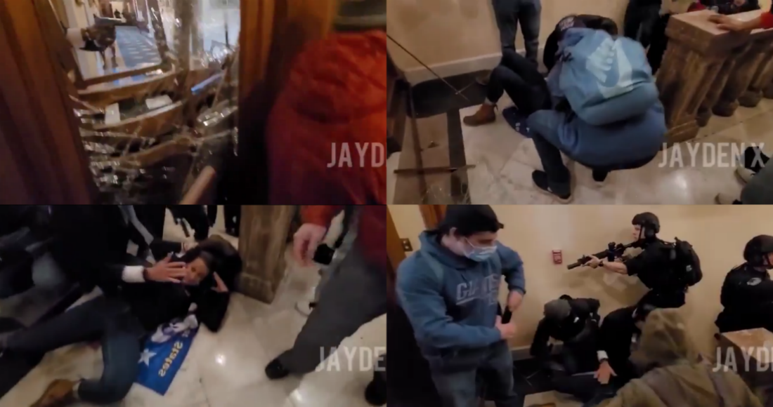 Medios estadounidenses identificaron a la víctima como Ashli Babbitt, una exmilitar de la Fuerza Aérea estadounidense con 14 años de servicio.