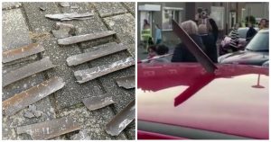 Los fragmentos del avión cayeron a un vecindario holandés. Foto: Especial, Twitter. 