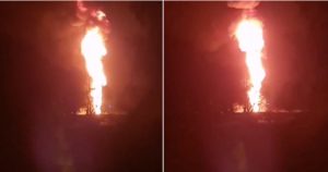 El incendio inició a las 23:00 horas de este viernes. Imagen: Captura de pantalla.