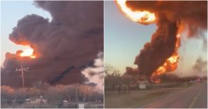 Las imágenes publicadas en Internet muestran que el humo es visible a kilómetros de distancia del lugar. Foto: Especial