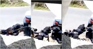 Sólo unos pocos segundos del ataque en Coatepec han quedado en video. Foto: Captura de pantalla.