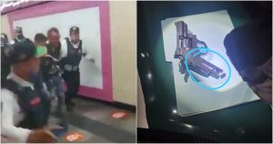 Foto detenido en el metro merced