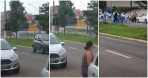 El hombre de 45 años había sido trasladado al hospital al presentar síntomas graves de la COVID-19, por lo que los médicos lo revisaron y fue estabilizado. Foto: Captura de video