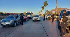 La Secretaría de Salud de  Sonora implementó filtros sanitarios en puntos estratégicos del estado. Foto: Proyecto Puente. 