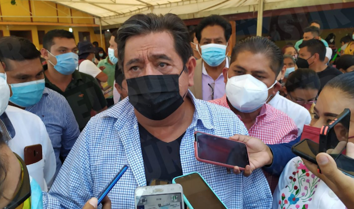 El excandidato a la gubernatura de Guerrero, Félix Salgado, durante un evento en Chilpancingo. 