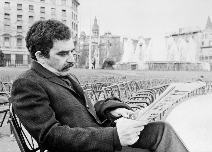 El escritor colombiano Gabriel García Márquez durante una entrevista que concedió a la Agencia EFE en la ciudad de Barcelona.