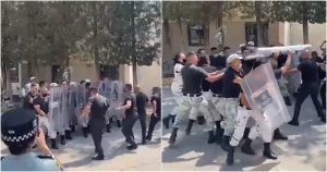 La pelea ocurrió en la academia de San Luis Potosí. Foto: Especial, captura de video. 
