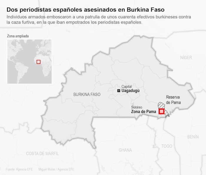 Mapa de Burkina Faso.