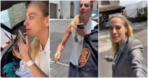 En Twitter se compartió una serie de videos donde se ven fragmentos de detención y cómo la mujer se niega a ir con las autoridades. Foto: Captura de video.