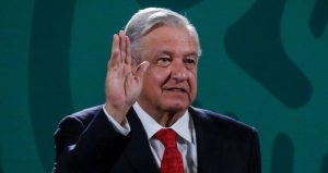 El Presidente Andrés Manuel López Obrador en su conferencia de prensa matutina.