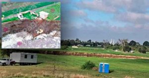 La casa que se encontraba cerca del socavón que se formó en Puebla, se derrumbó. Foto: Periódico Central. 